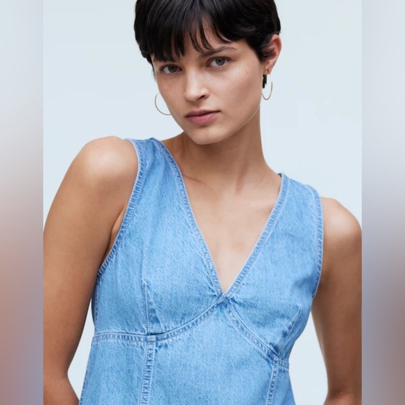 Madewell Ariana V-Neck Mini Dress - Picture 7 of 12